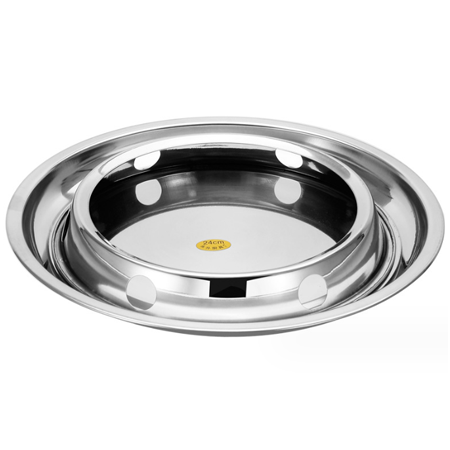 不锈钢加厚厨房带盘连盘锅架锅圈