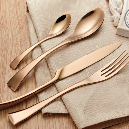高级不锈钢餐具BZH1216不锈钢刀叉勺（镀金）