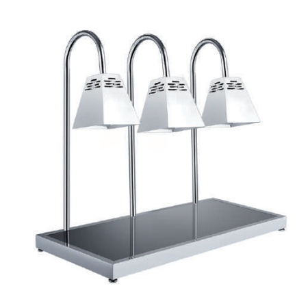 三头豪华全钢大理石保温台